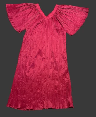 Camisón vintage Bobbie Brooks rosa talla única para mujer NUEVO pliegues de crepé arrugado Foto 1 de 4