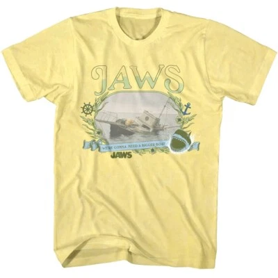 Camiseta para hombre Jaws Ship Wreck tiburón floral hundimiento necesitará un barco más grande Foto 1 de 2