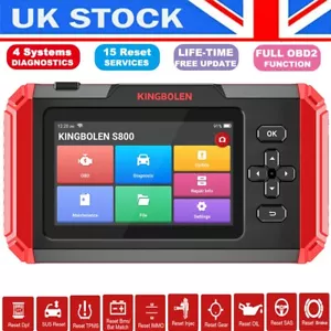 KINGBOLEN S800 Car OBD2 Scanner Diagnostic Tool Engine ABS SRS - Picture 1 of 19