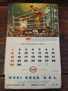 ANTIGUO ESSO ARGENTINA ACEITE CALENDARIO COMPLETO EVENTOS DEPORTIVOS DEMPSEY FIRPO MÁS - Imagen 1 de 15