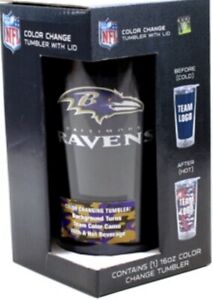 Baltimore Ravens 16-Ounce Color Change Tumbler with Lid New In Box MRSP $24.99