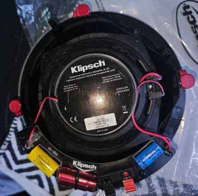 Klipsch DS-160C 6.5"/200W Stereo In-Ceiling Speaker/Woofer Music/Audio Black - image 1 of 4