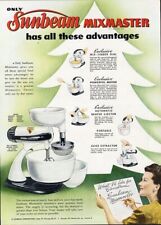 SUNBEAM MIXMASTER 1947 Magazine Ad Kitchen Appliance