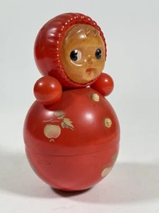 Roly-poly doll Nevalyashka toy tumbler ROLY POLY USSR Soviet Vintage Musical - Picture 1 of 5