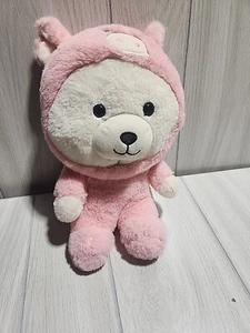 Kellytoy Plush White Bear in Pink Pig Costume Kawaii 10" - Picture 1 of 5
