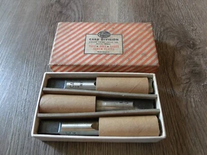 VINTAGE UNION TWIST DRILL CO. CARD DIVISION CARBON TAPS SET 78 14 1030 - Picture 1 of 2