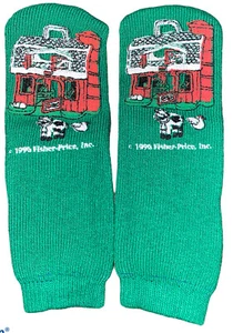 Vintage Kids 1996 Fisher-Price Socks Barn/Farm Scene Unused Condition - Picture 1 of 3