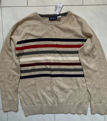 Suéter a Rayas TCP Children's Place Niño Talla XL 14 Rayas - H/T Color Paja Foto 1 de 4