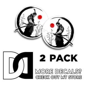 JAPÓN Guerrero Pegatina Katana Samurai Calcomanía Vinilo Coche Bicicleta Motocicleta 2 PACK - Imagen 1 de 4