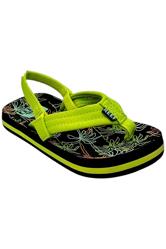 Sandalia Reef Ahi Slingback Neon Palm para niño Foto 1 de 3