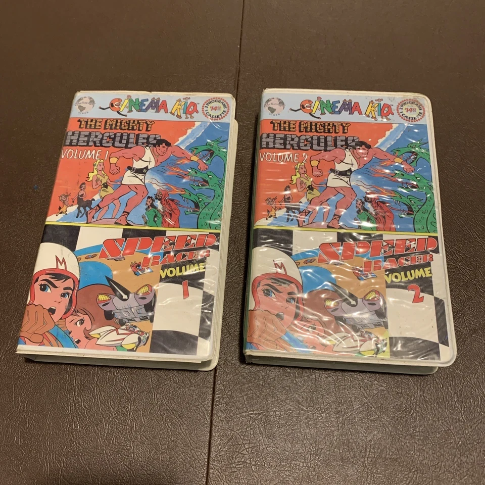 MIGHTY HERCULES / SPEED RACER VOLUME 1 1985 (Cinema Kid) 2 cartoons V 1&2 vhs! - Image 1 of 4