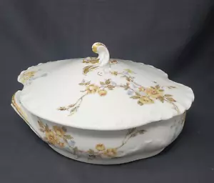 Piatto con ciotola per verdure coperto - Haviland & Co H&Co Schleiger 266 rose gialle - Foto 1 di 22