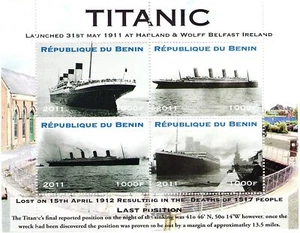 HOJA DE ESTAMPILLAS TITANIC 2011 MNH - Imagen 1 de 1