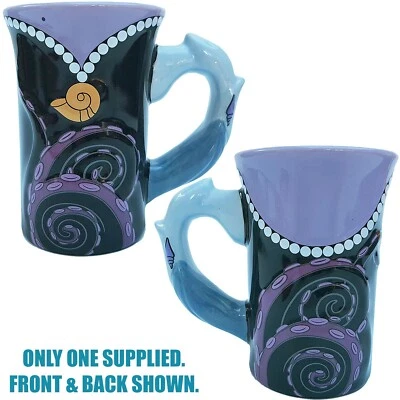 Disney Parks Ursula Cosplay Ceramic Mug Shaped The Little Mermaid Villain Purple - Image 1 of 4