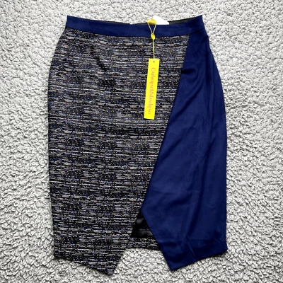 Falda dividida Catherine Malandrino para mujer talla 4 azul Venecia diseñador precio de venta sugerido por el fabricante 198 USD Foto 1 de 4