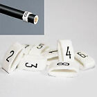 1 Pack -  7mm Cable Plug Lead Numbers - Markers 1 To 8 - White