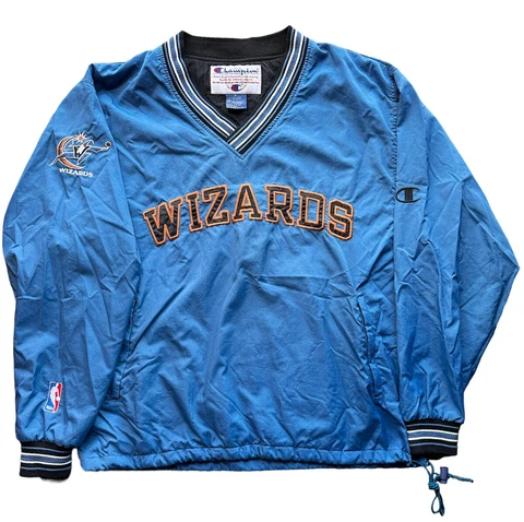 VTG Champion Washington Wizards Size Med Pullover Windbreaker Jacket Cover