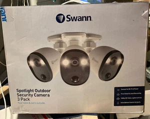 Swann Home Security System | 3 Outdoor Spotlight Cameras - Picture 1 of 8