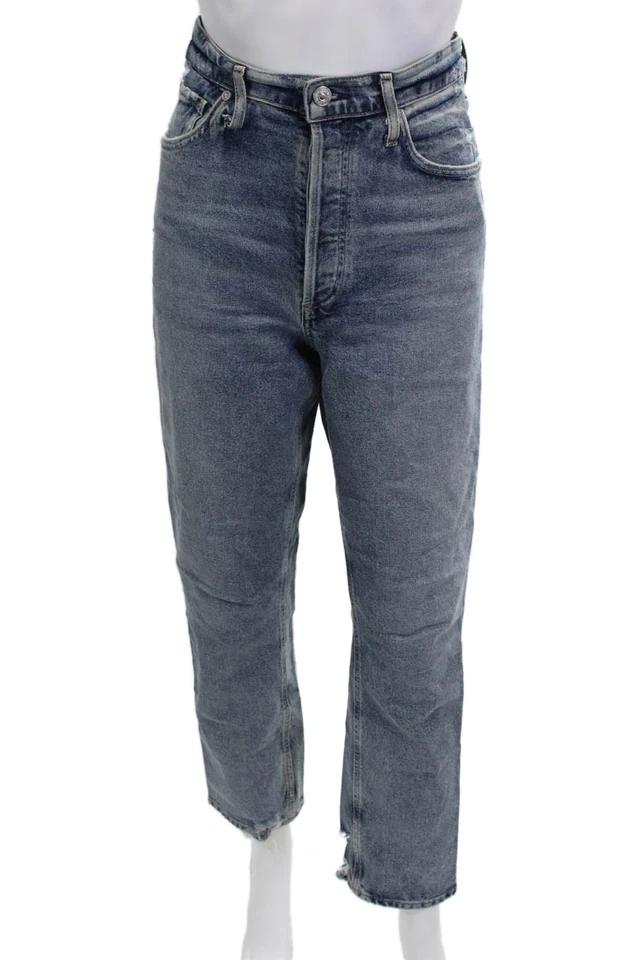 Citizens of Humanity Women Mom Cropped Jeans Blue High Rise Size 27 - Image 1 of 4