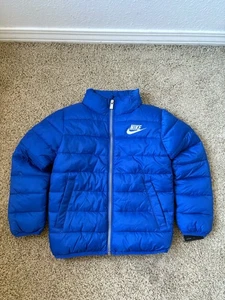 Nike Sportswear Little Kids' Blue Puffer Jacket Size 3/4 Years XS 98-104cm - Picture 1 of 8