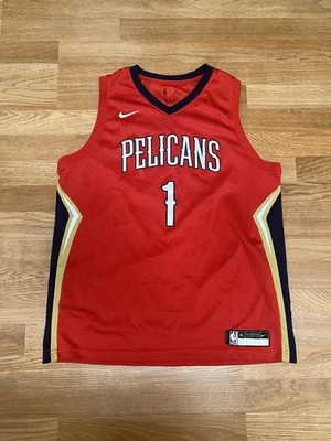 Nike Zion Williamson Basketball Jersey New Orleans Pelicans Red Swingman Sz XL - Image 1 of 4