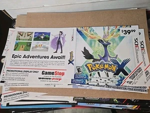 Pokemon X (Nintendo 3DS) GameStop Display ARTWORK ONLY Fast Shipping! NEW !! - Picture 1 of 2