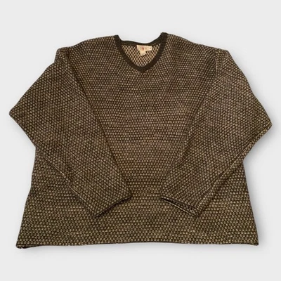 Vintage J Crew Wool Sweater Mens XL Thick Chunky Knit Green Oarsman Fisherman - Image 1 of 4