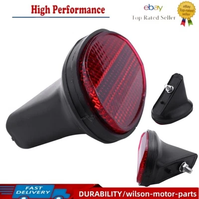 1pc Bicycle Rear Tail Reflector Bike Rack Light Mudguard Oval Warnning Red Lamp - Image 1 of 4