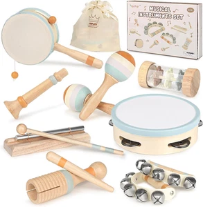 Musikinstrumente Für Kinder Kinderspielzeug Ab 2 Jahre Holzspielzeug Baby Schlag - Bild 1 von 12