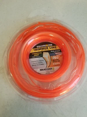 .095 x 100ft Commercial Grade Square One MaxPower TRIMMER LINE USA 5 refills - Image 1 of 3