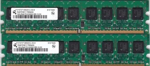 2GB 2x1GB PC2-5300E QIMONDA HYS72T128020HU-3S-B DDR2-667 ECC DIMM RAM MEMORY KIT - Picture 1 of 3