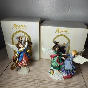 Angels Beside Me Figurine By Ingrid Lot Of 2 New In Box - Picture 1 of 9