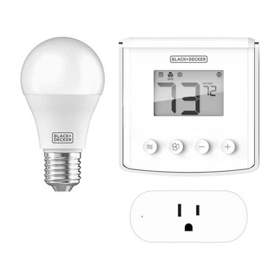 Black+Decker Smart Home Kit with Smart Thermostat, Light, and Plug(Open Box) - Image 1 of 4
