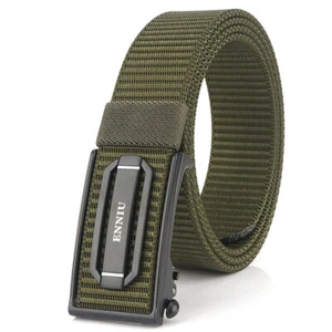 Mens Tactical Belt Dress Belt Alloy Buckle Waistband Quick Release Trouser Belt - Picture 1 of 19