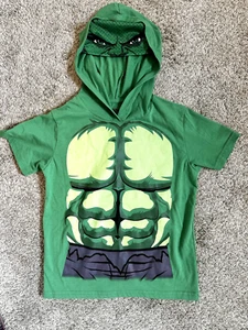 Marvel Avengers Hulk Hero Costume Hooded T-Shirt for boys Size 7 - Picture 1 of 3