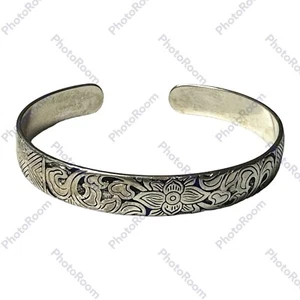 Vintage Sterling Silver 925 Handcrafted Cuff - Picture 1 of 6