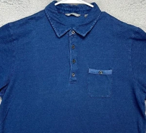 Michael Bastian Shirt Adult XL Blue Casual Polo Short Sleeve Pocket Rugby Mens - Picture 1 of 10
