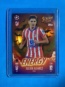 Topps Match Attax 2024-25 2025 Julian Alvarez Energy Scream Team Card ST EN - Imagen 1 de 2