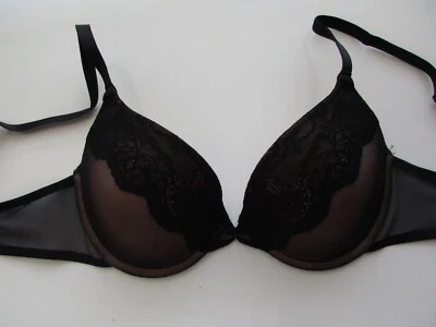 Sujetador OnGossamer Suave Suave Push Up UW Negro 32D B400D32 Foto 1 de 4