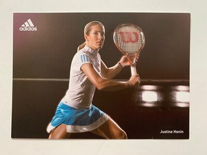 **JUSTINE HENIN TENNIS ADIDAS PROMO FLYER CARD GREAT CONDITION**