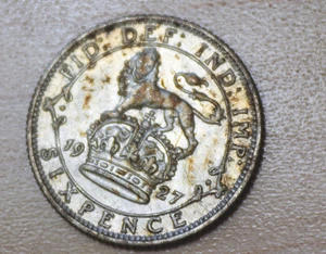 1927 Great Britain 6 Pence Silver - Picture 1 of 2