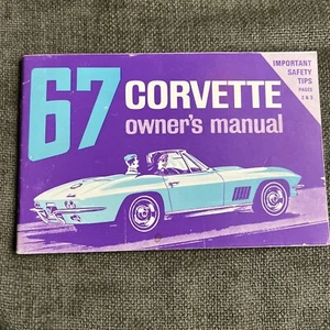 1967 Corvette Owner's Manual - 2nd Edition - Imagen 1 de 7