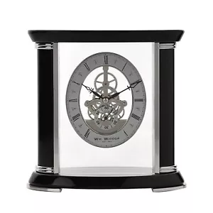 Wm.Widdop Piano Wood Skeleton Movement Mantel Clock 19.5cm - Picture 1 of 1