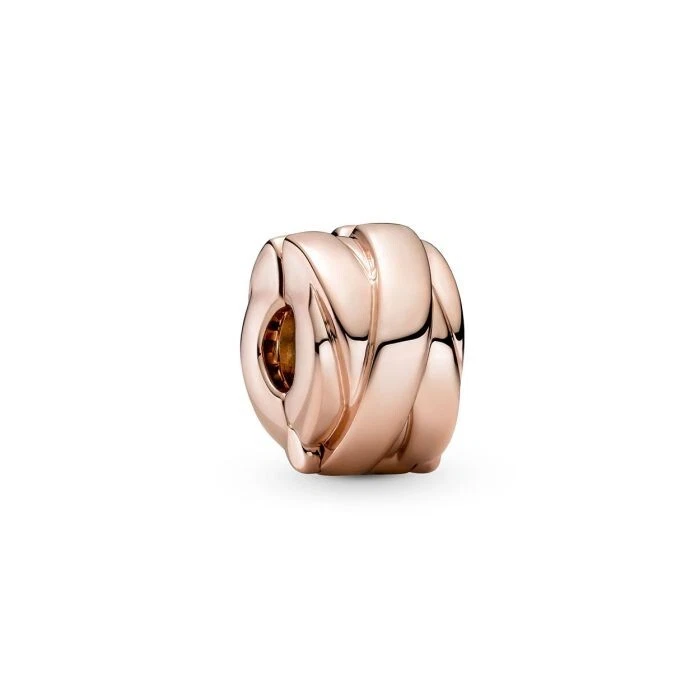 Pandora Rose Gold Polished Ribbons Clip Charm 789502C00 - Image 1 of 1