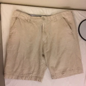 Paradise Collection Mens Shorts 38W 9.5L 38x9.5 Linen Cotton Blend Beige FS! - Picture 1 of 4