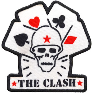 CLASH THE CLASH PATCH AUFNÄHER # 20 CARDS SKULL LOGO 8x8cm FLICKEN ABZEICHEN