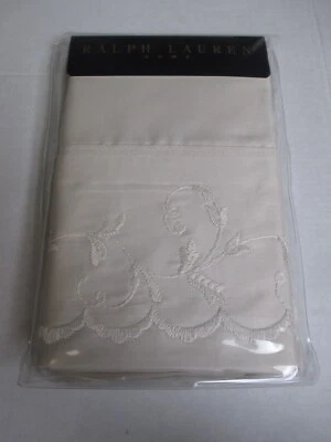 Ralph Lauren DARBOUX EMBROIDERY SAND DUNE 2 Standard Pillowcases - Image 1 of 4