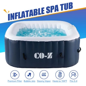 CO-Z Portable Inflatable Hot Tub Spa Ideal for 4 120 Air Jet w Pump and Cover - Picture 1 of 15