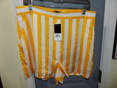 Pantalones Cortos Juicy Couture Iluminados por el Sol Toldo Rayas Satén Talla 12 Para Mujer NUEVO Foto 1 de 3