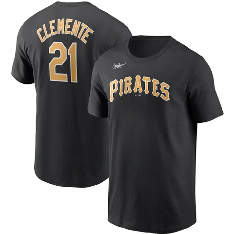 Roberto Clemente Pittsburgh Pirates Nike Cooperstown Name & Number T-Shirt MLB Cover
